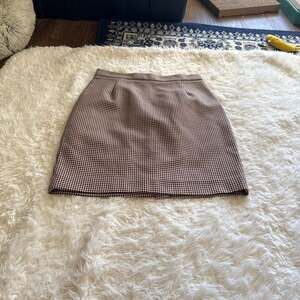 H&M Maroon Houndstooth Skirt Medium